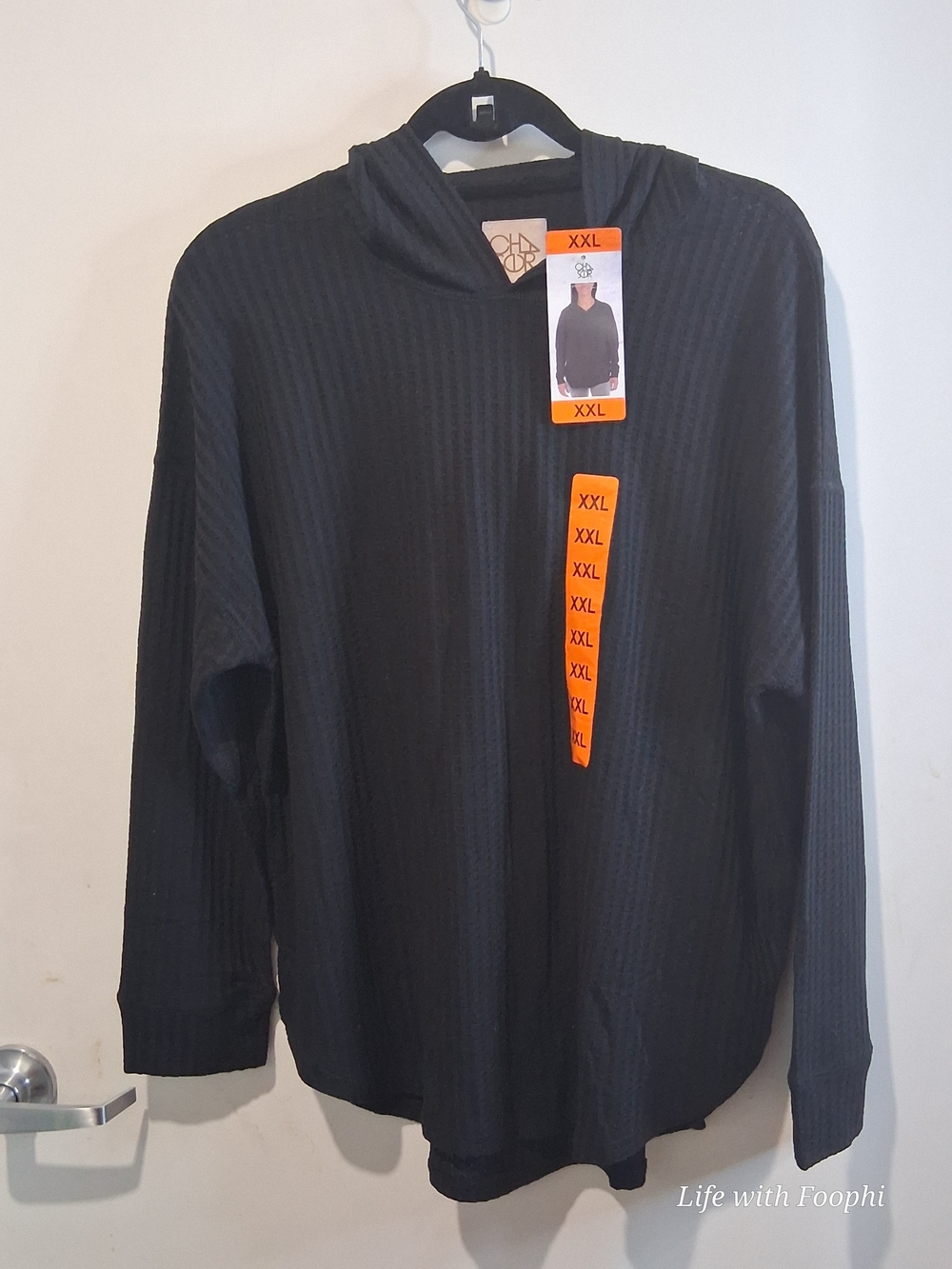 Chaser Men's Black Ribbed Crewneck Sweater